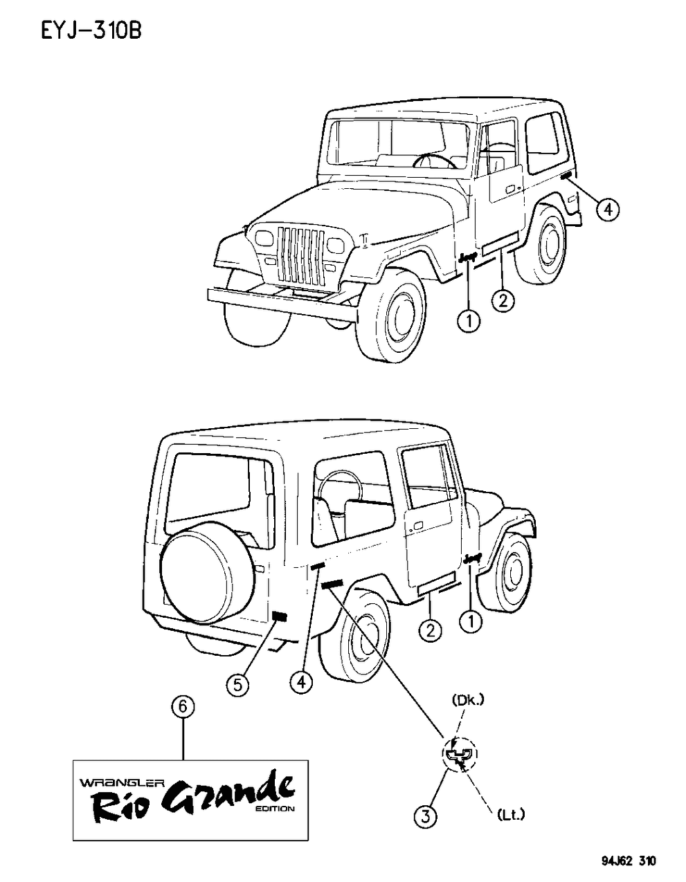 Mopar 5CN74MQH Decal Wrangler