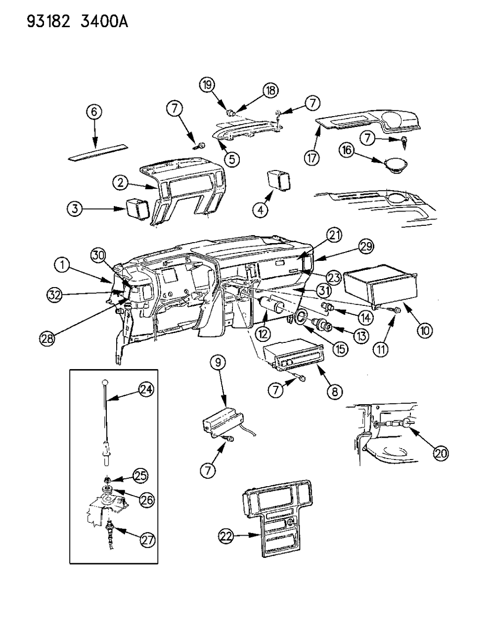 Mopar KK17MD5 Door Assembly-Assembly - Instrument Panel G/BOX (Service