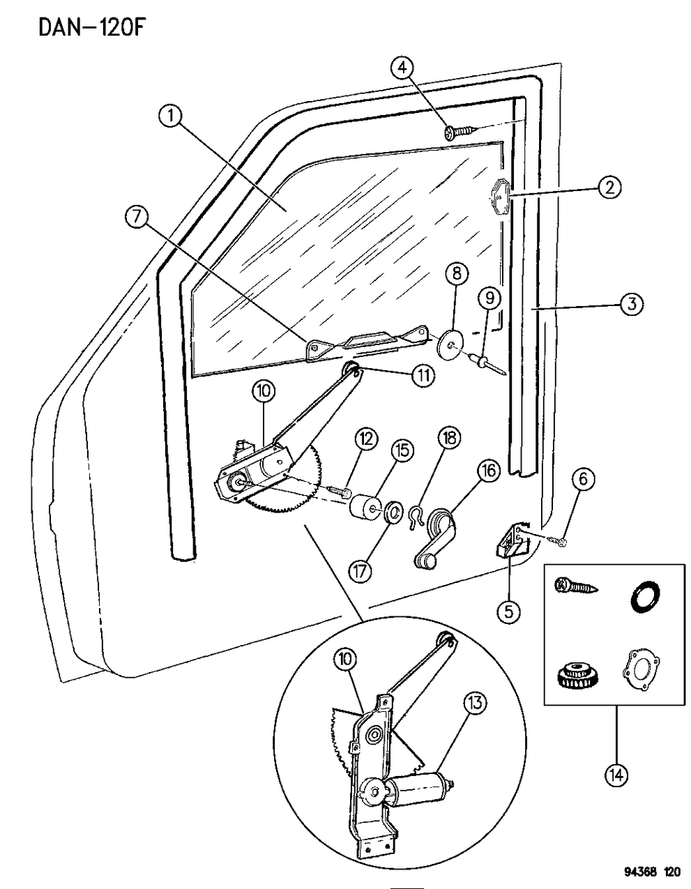 Mopar 55256121 Bracket Door Glass Track L