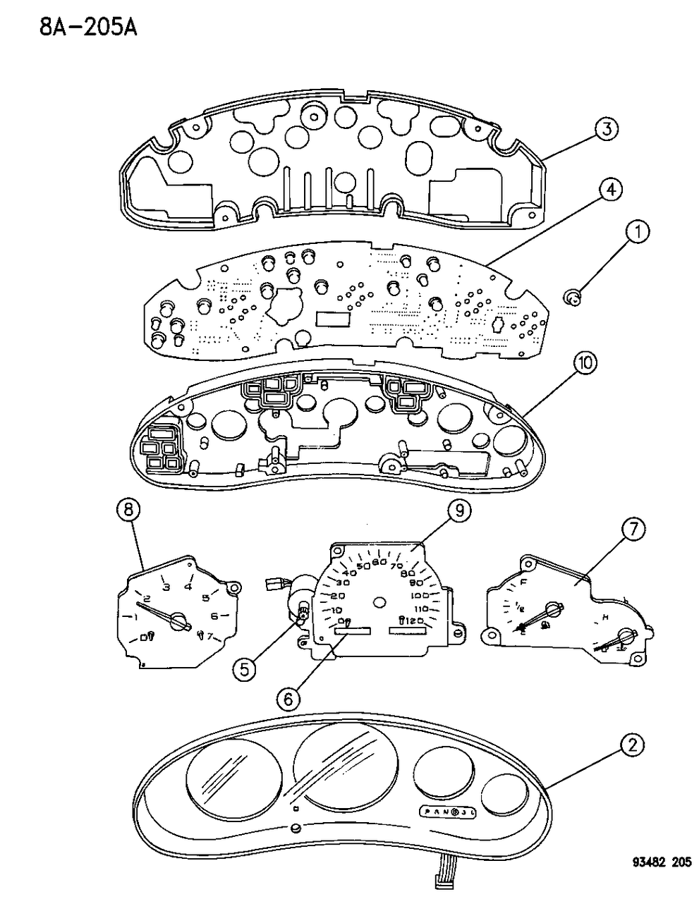 Mopar 4728301 Pc Board Instrument CLUSTE