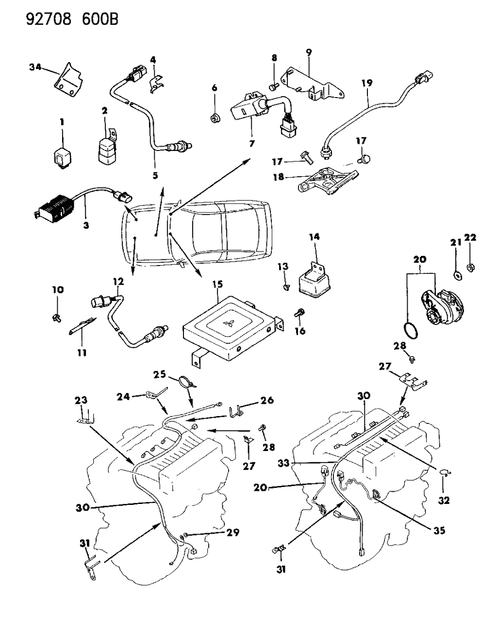 Mopar MD159893 Engine Electronic Control Relay