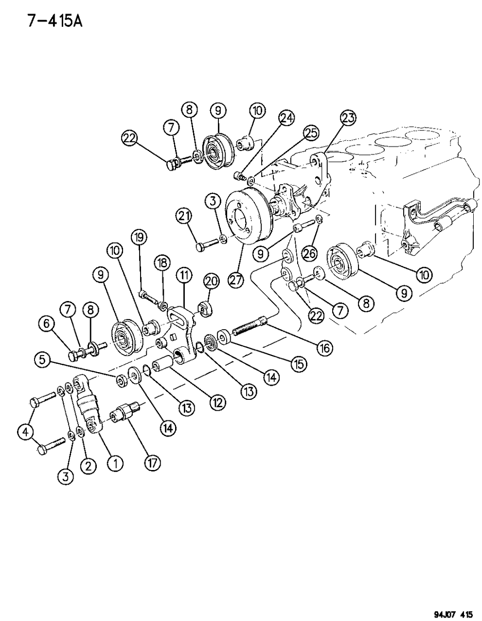 Mopar 4796018 Bracket-IDLER PULLEY Support