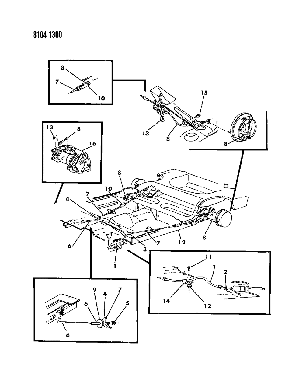 Mopar 4485102 Cable Asm Parking Brake Rear