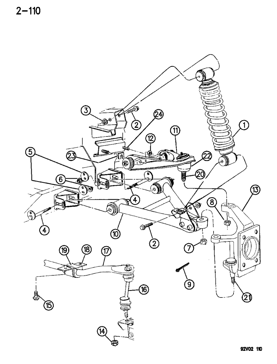 Mopar 4642077 Front Suspension Upper Left Arm