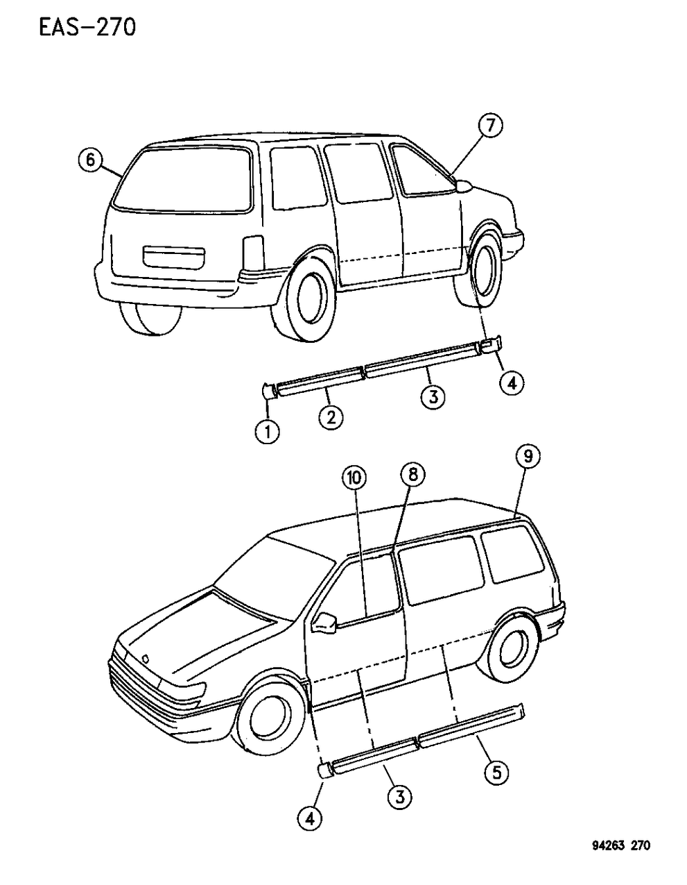 Mopar JF11MSX Molding A-Assembly - Fender Outside Rear