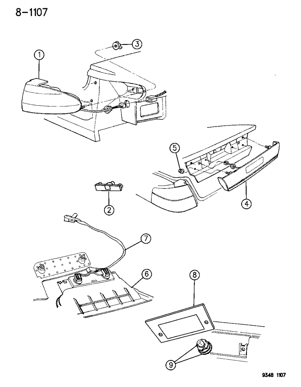 Mopar 4630383 Lamp Asm CHMSL Led Dk Open