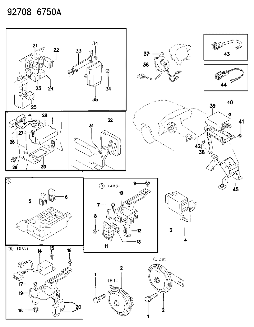 Mopar MB894080 Horn Relay