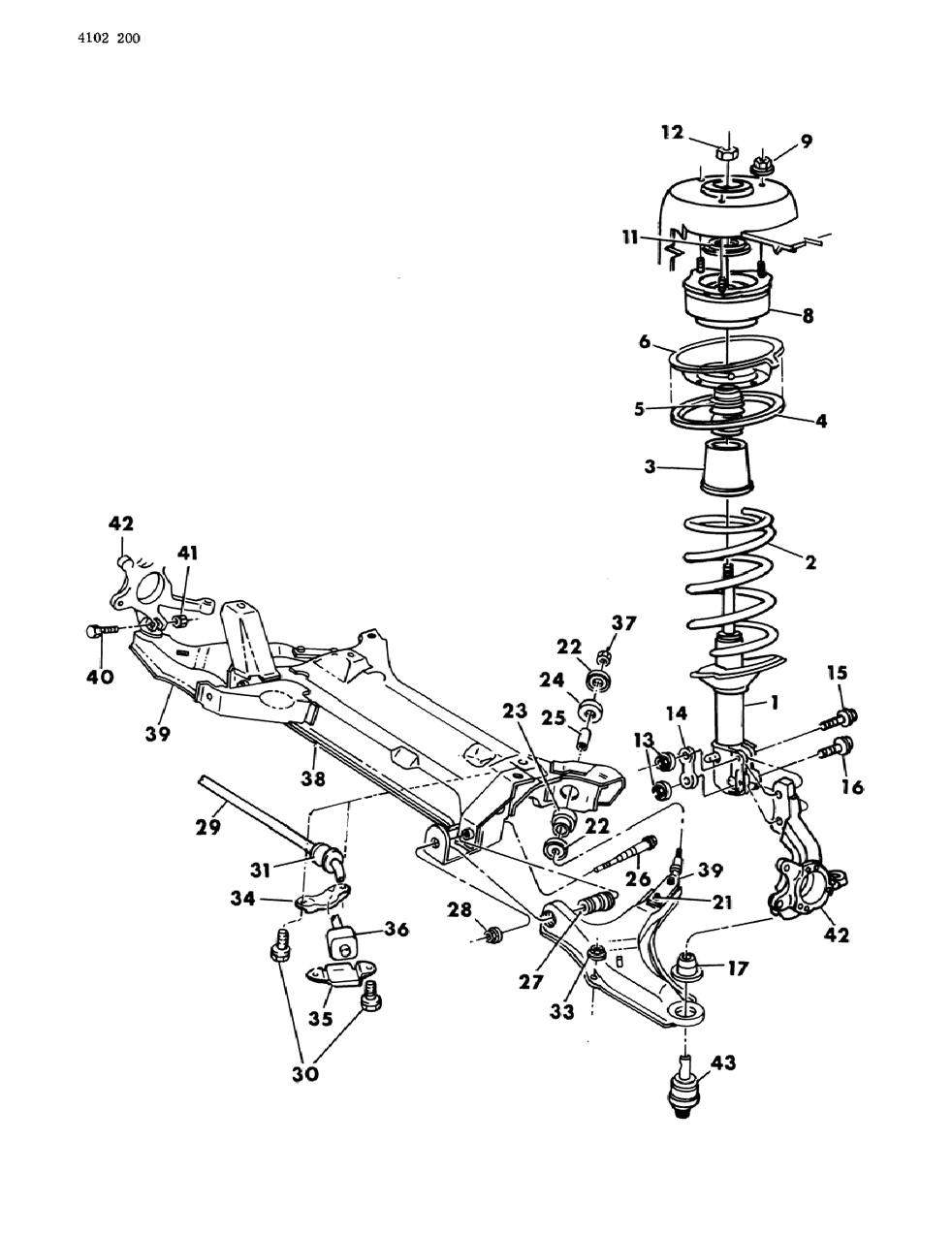 Mopar 4322298 Mount Front Suspension STRUT D