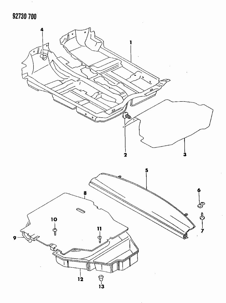 Mopar MB768359 Hook Rear Shelf