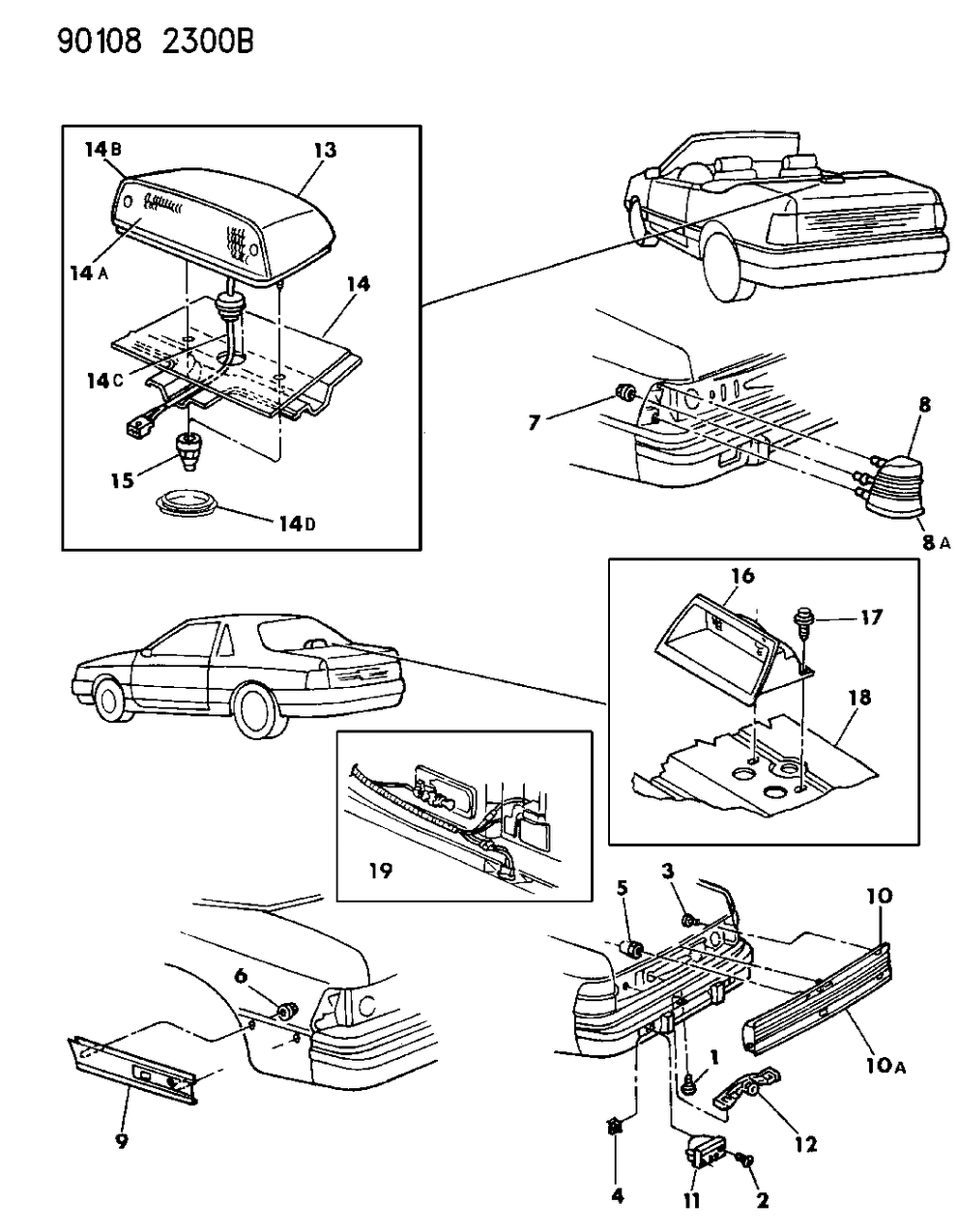 Mopar 4399751 Lamp Asm FASCIA Mounted LICENS