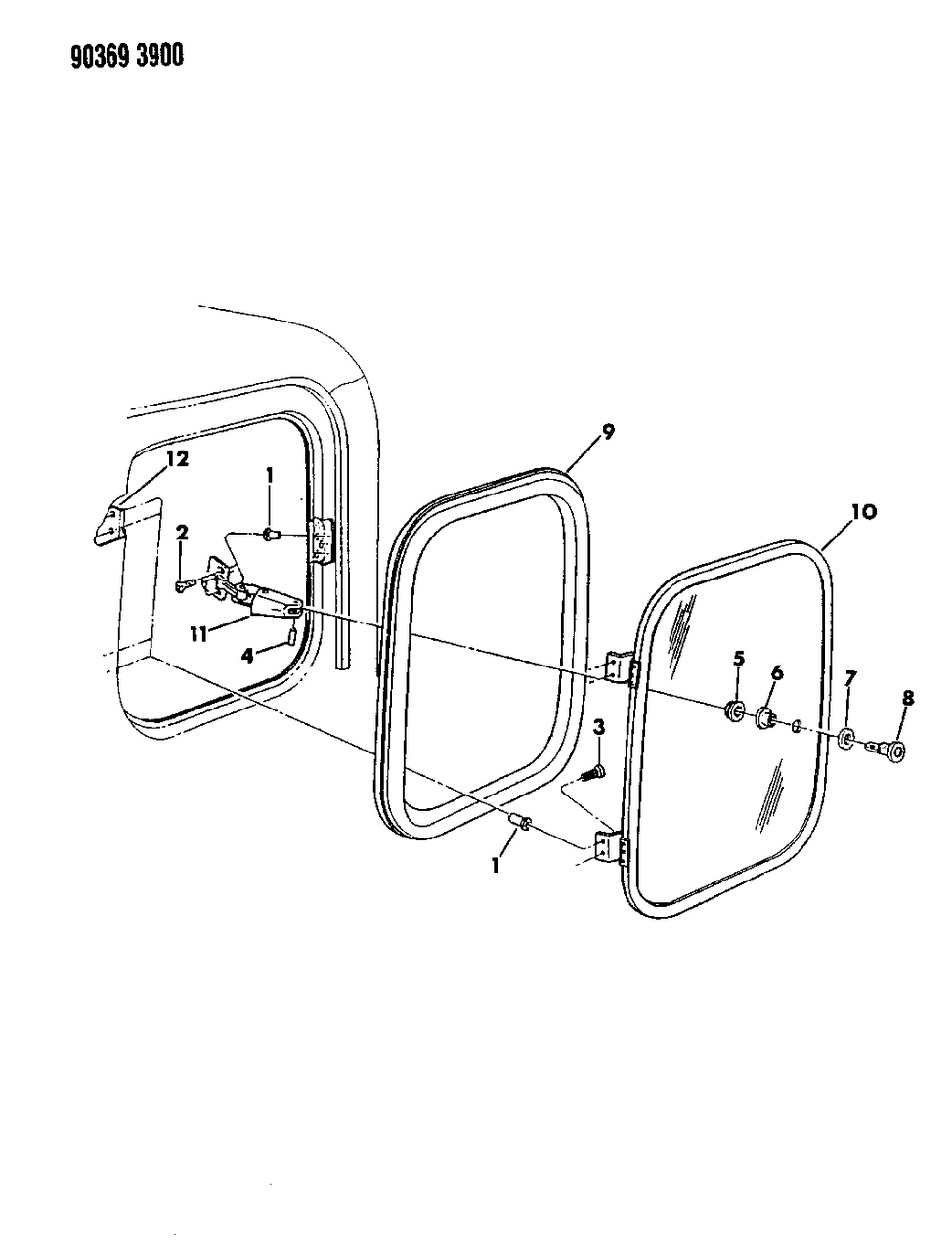 Mopar 55022736 Weatherstrip - Vent Window