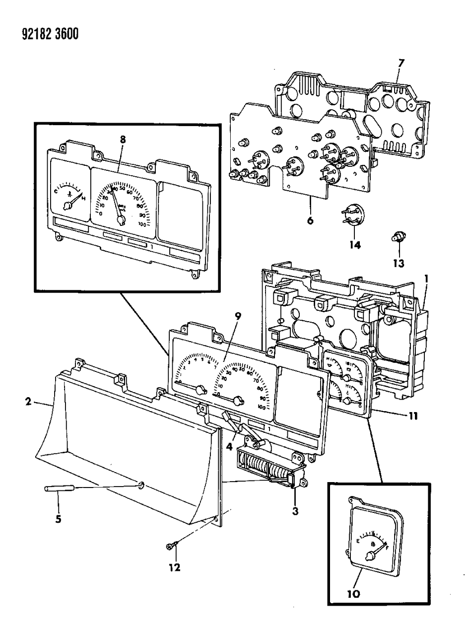 Mopar 4685033 100 Mile SPEEDO W/TACH