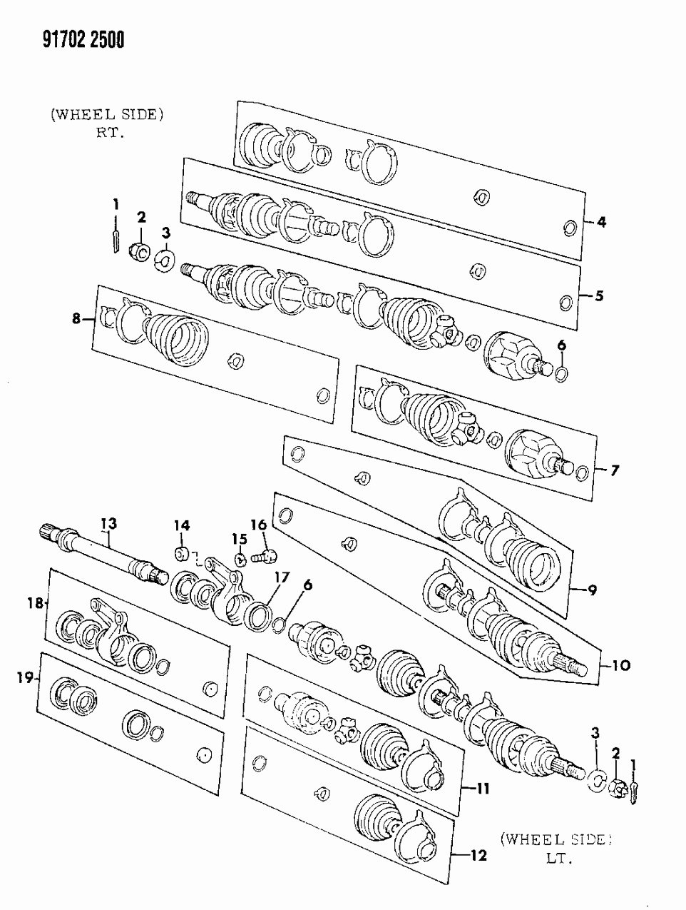 Mopar MB526894 Boot Kit F/AXLE Shaft Tj F