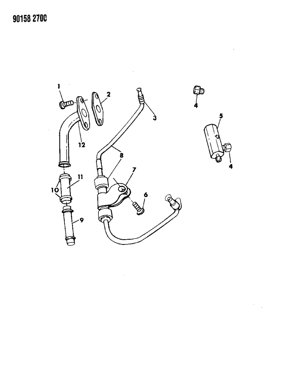 Mopar 4621120 Tube Assembly-Turbo Oil Feed