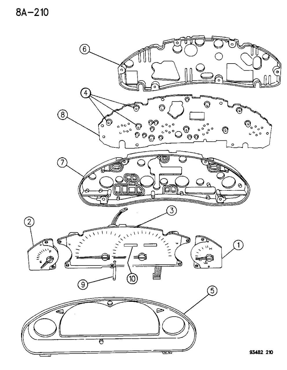 Mopar 4728299 Pc Board Instrument CLUSTE