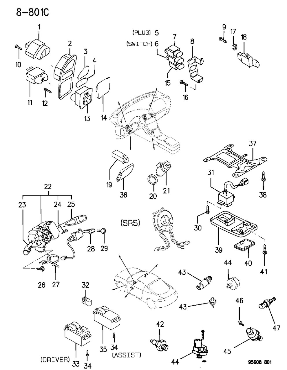 Mopar 5269558 Switch, Oil Pressure, 2.5 Eng.