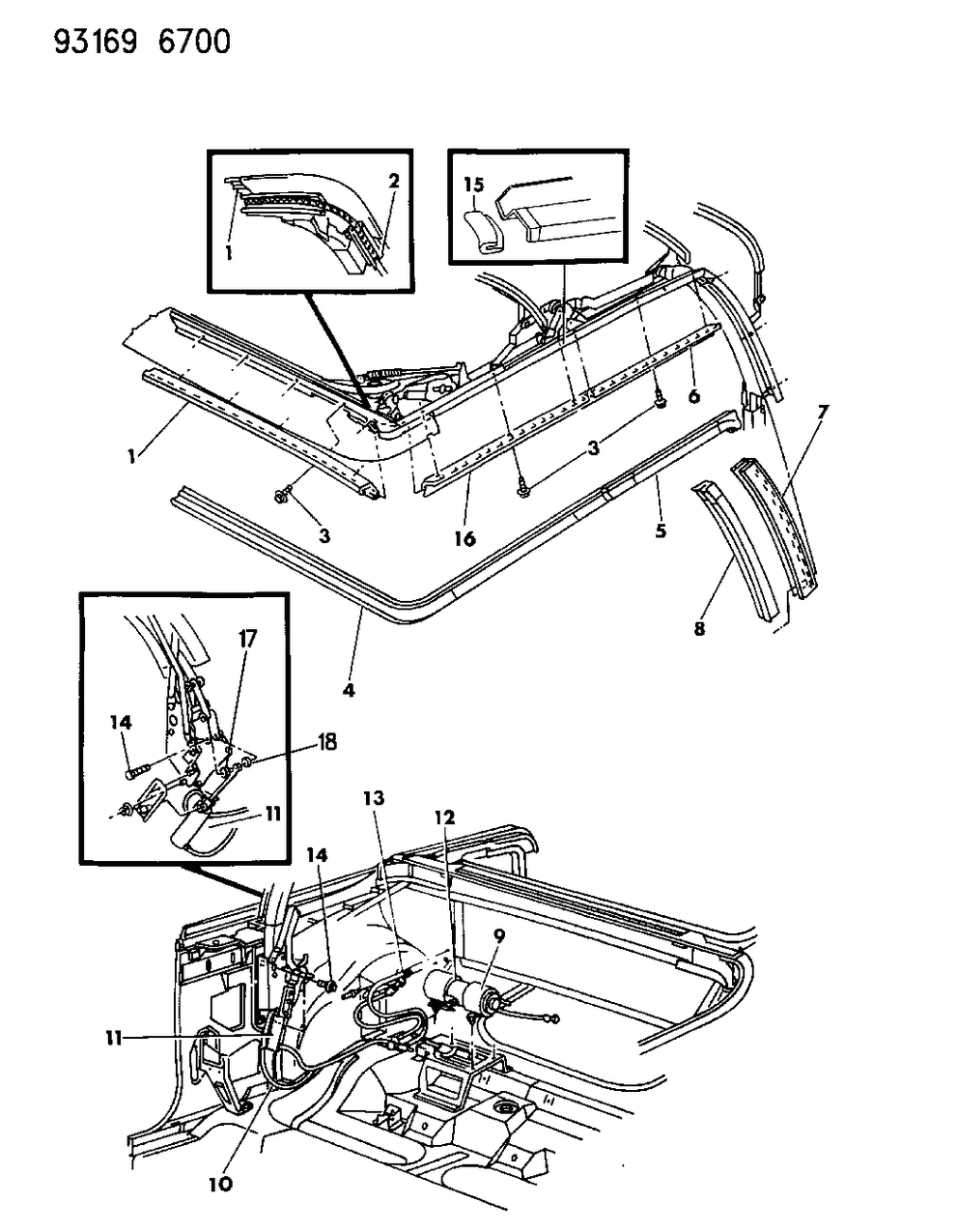 Mopar 4658021 WEATHERSTRIP F/TOP Side Ra