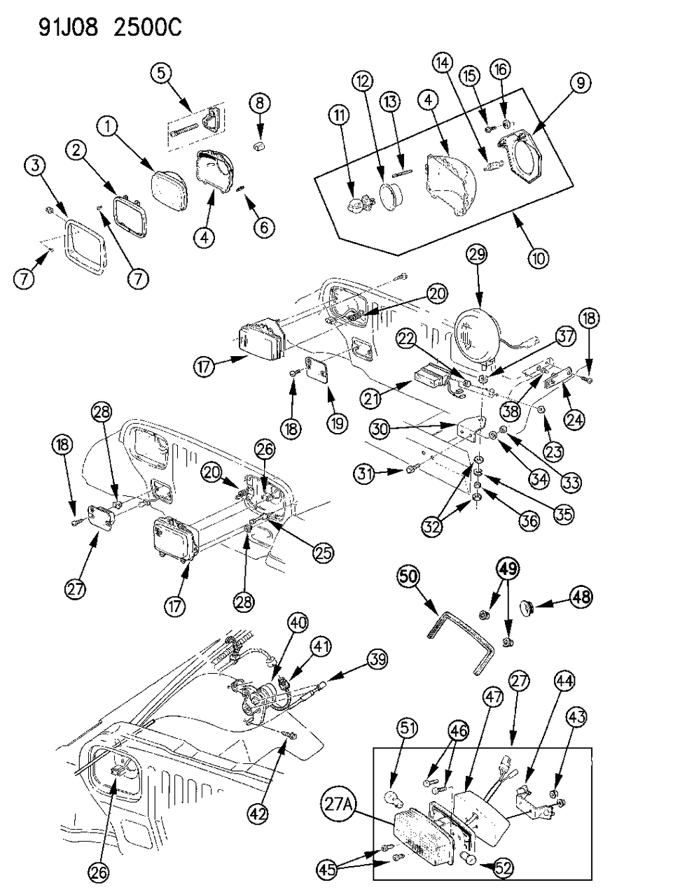 Mopar 56003086 Reflector-HEADLAMP Assembly