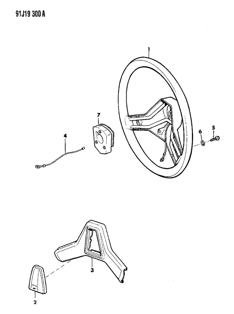 Mopar 52000745 Wiring Steering Wheel