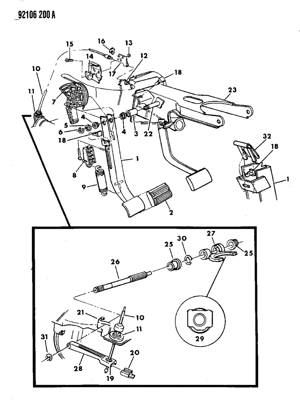 Mopar 4641146 Cable, Clutch Pedal