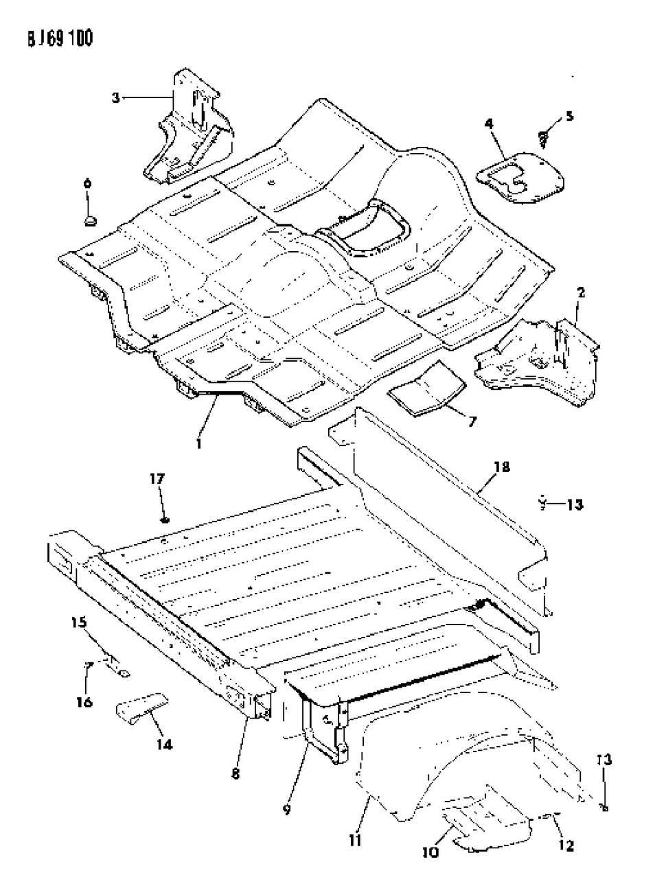 55010579 Mopar Panel-WHSE Rear Rear Assembly