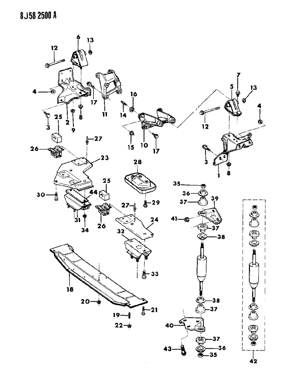 Mopar 52003005 Bracket Engine Mount