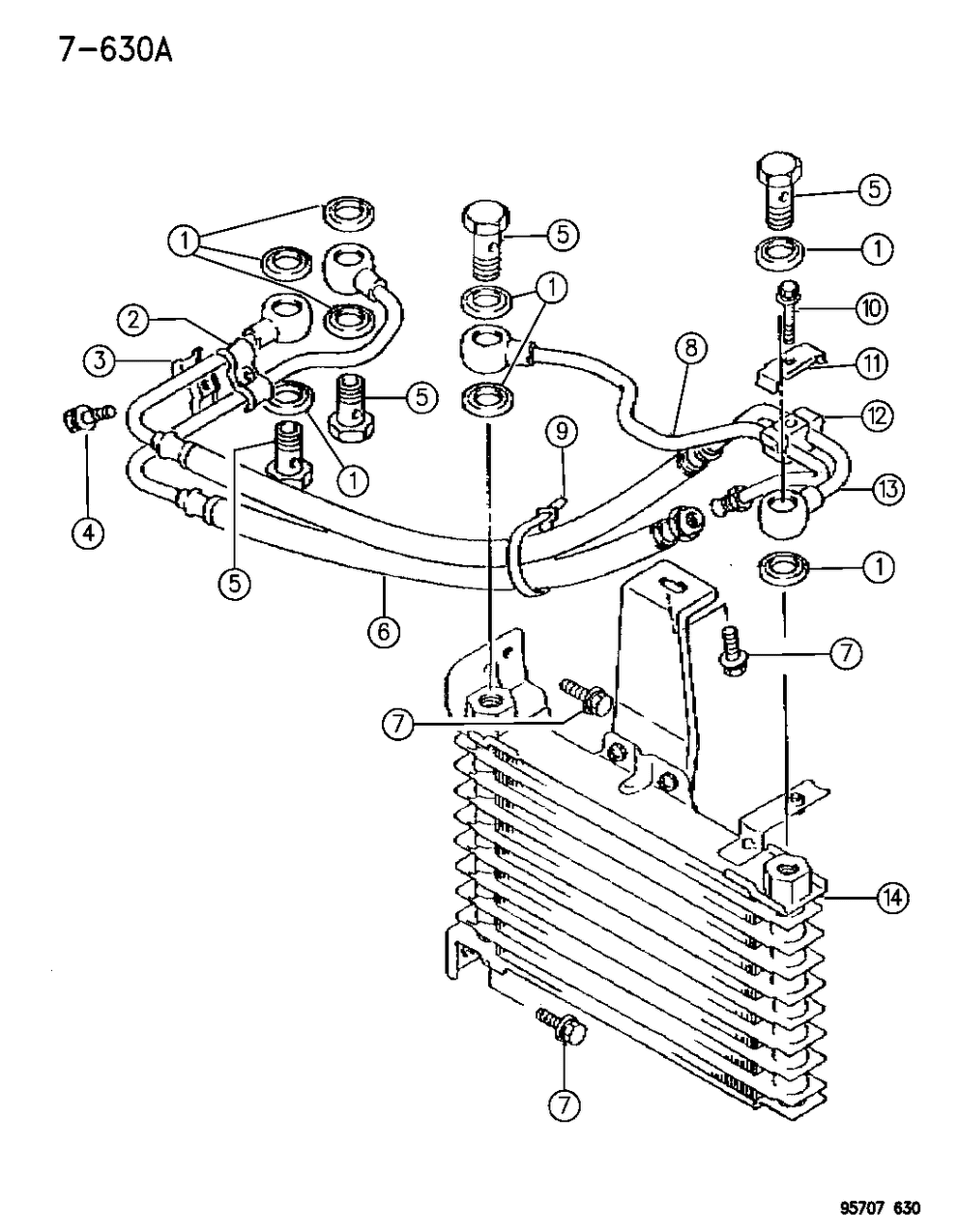 Mopar MB605468 Hose-Engine Oil Cooler Feed