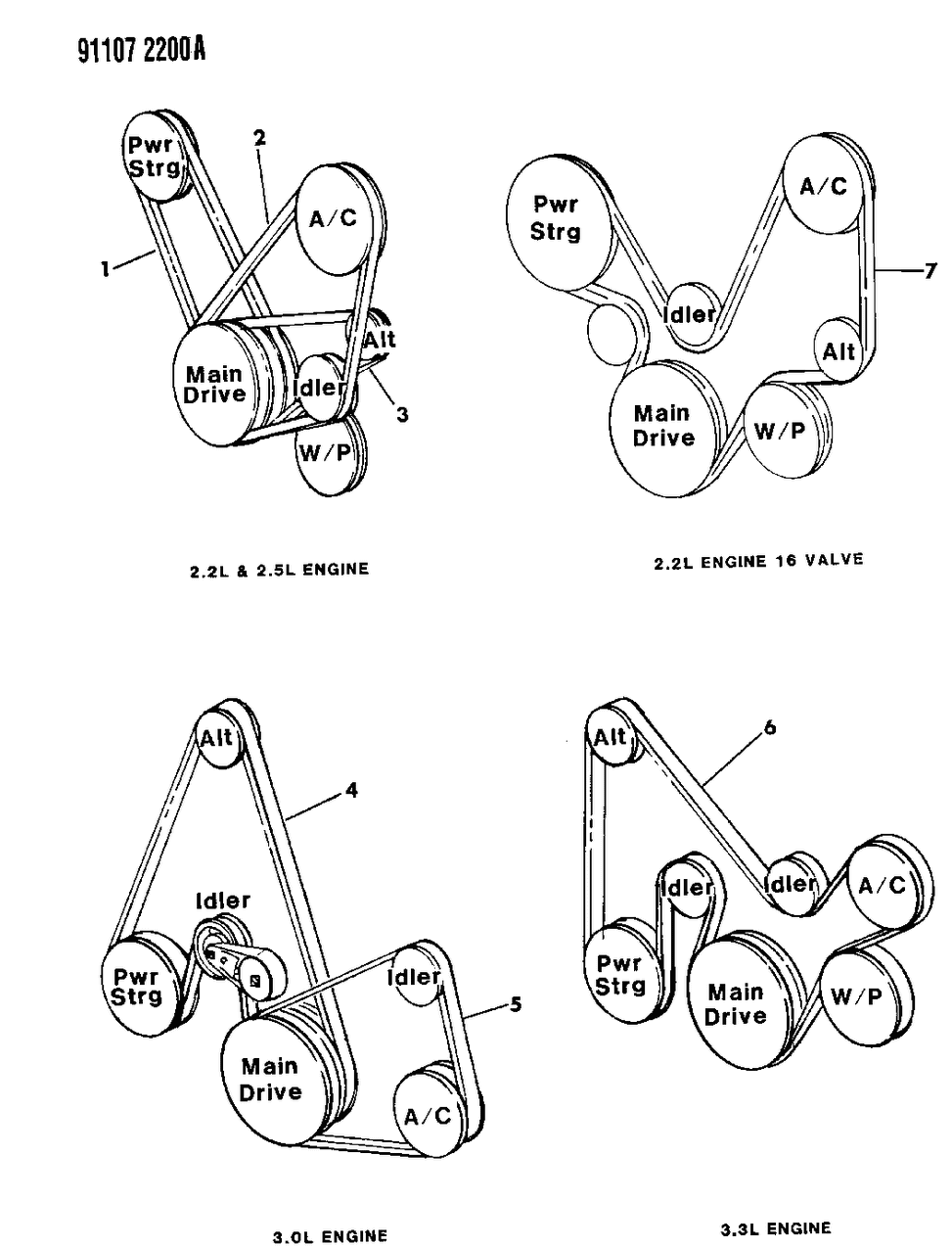 Mopar B0015402 Belt Drive Set