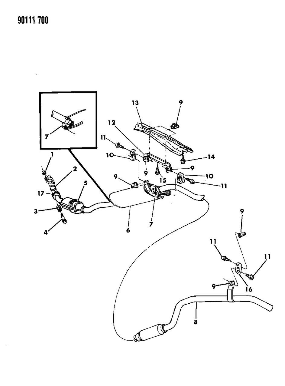 Mopar E0015573 Converter, Catalytic W/Pipes