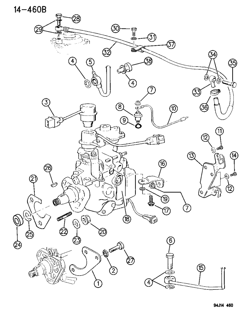 Mopar 4778996 Nut-Injection Pump Bracket