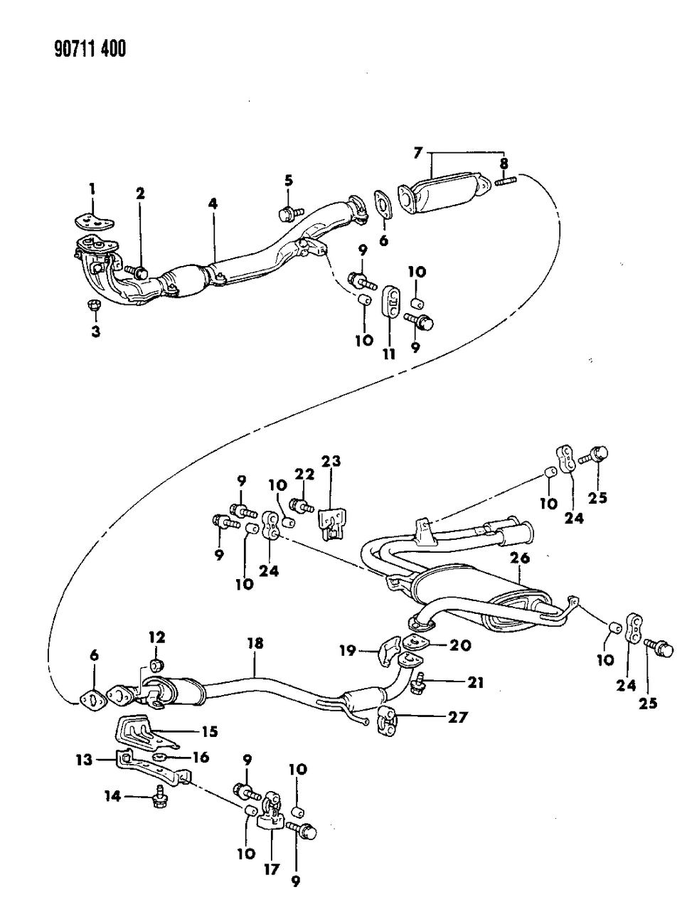 Mopar MB514687 Bracket, Catalytic Converter Hanger