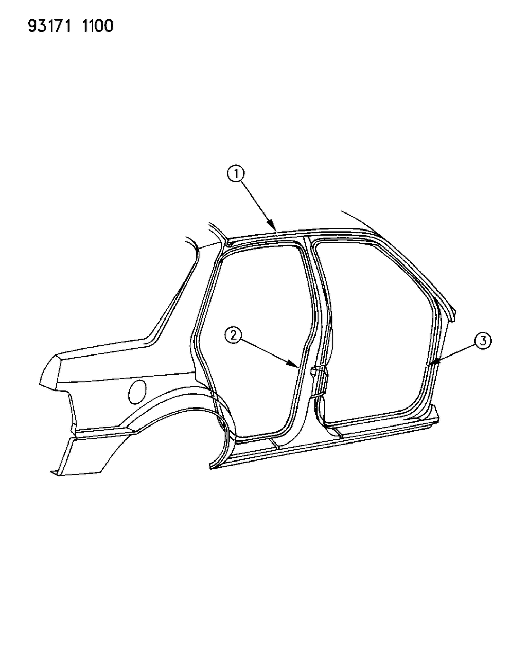 Mopar 5257263 WEATHERSTRIP Front Door OPNG RIGHT/LEFT