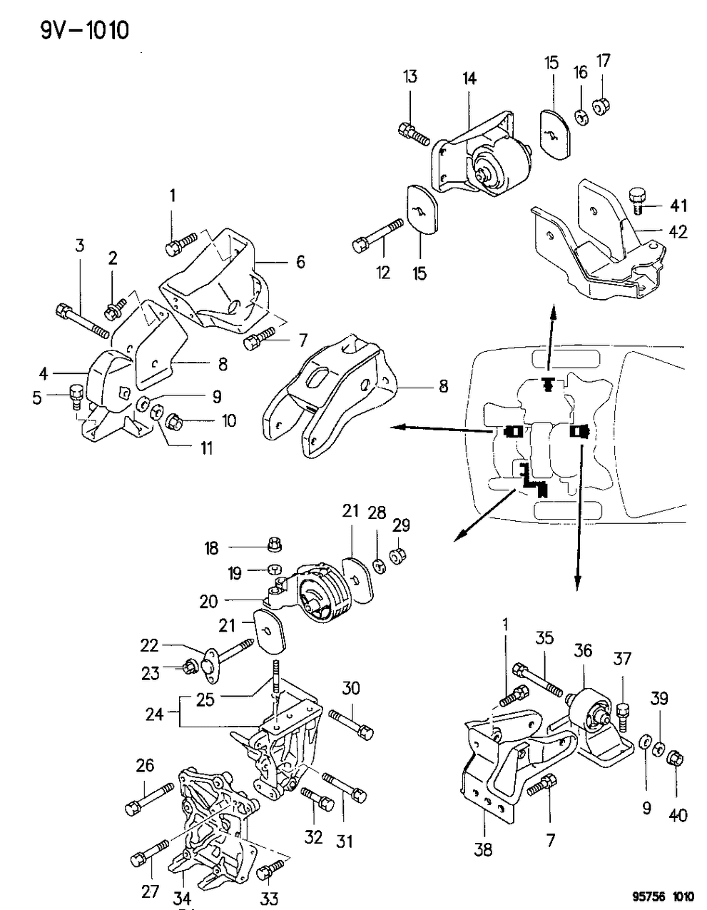 Mopar MD301042 Bracket, Block Roll Stopper