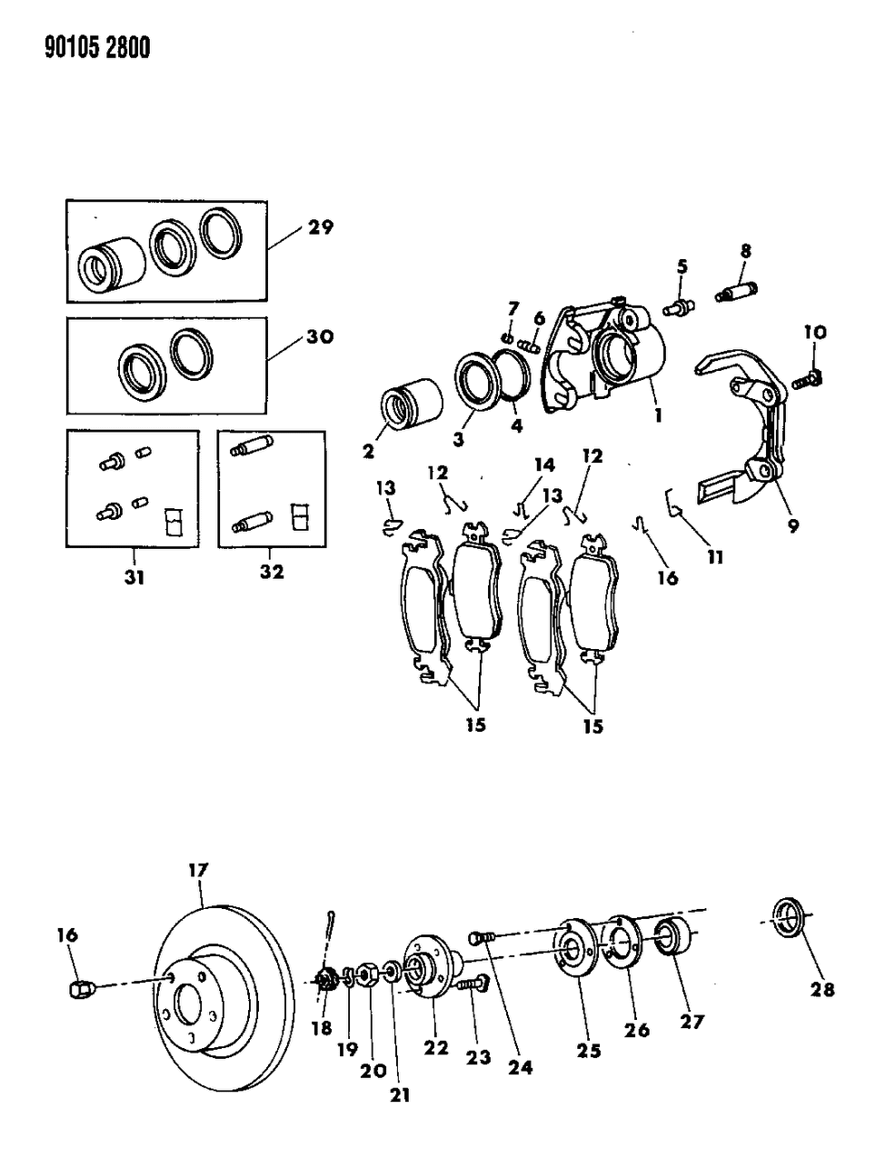 Mopar 5273002 Shoe Pkg Front Wheel Disc Brake