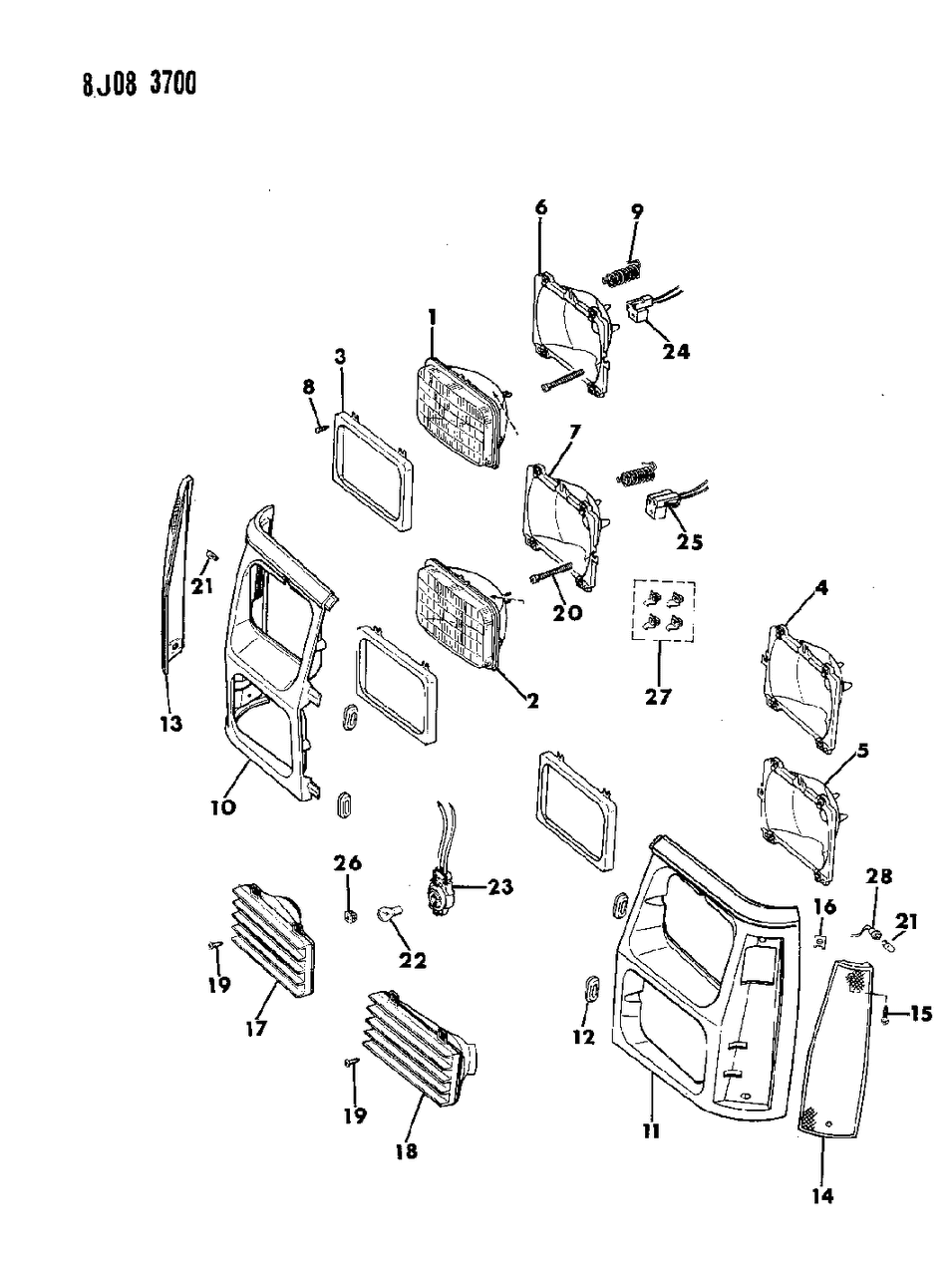 Mopar 4451343 Seat Asm Low Beam Right