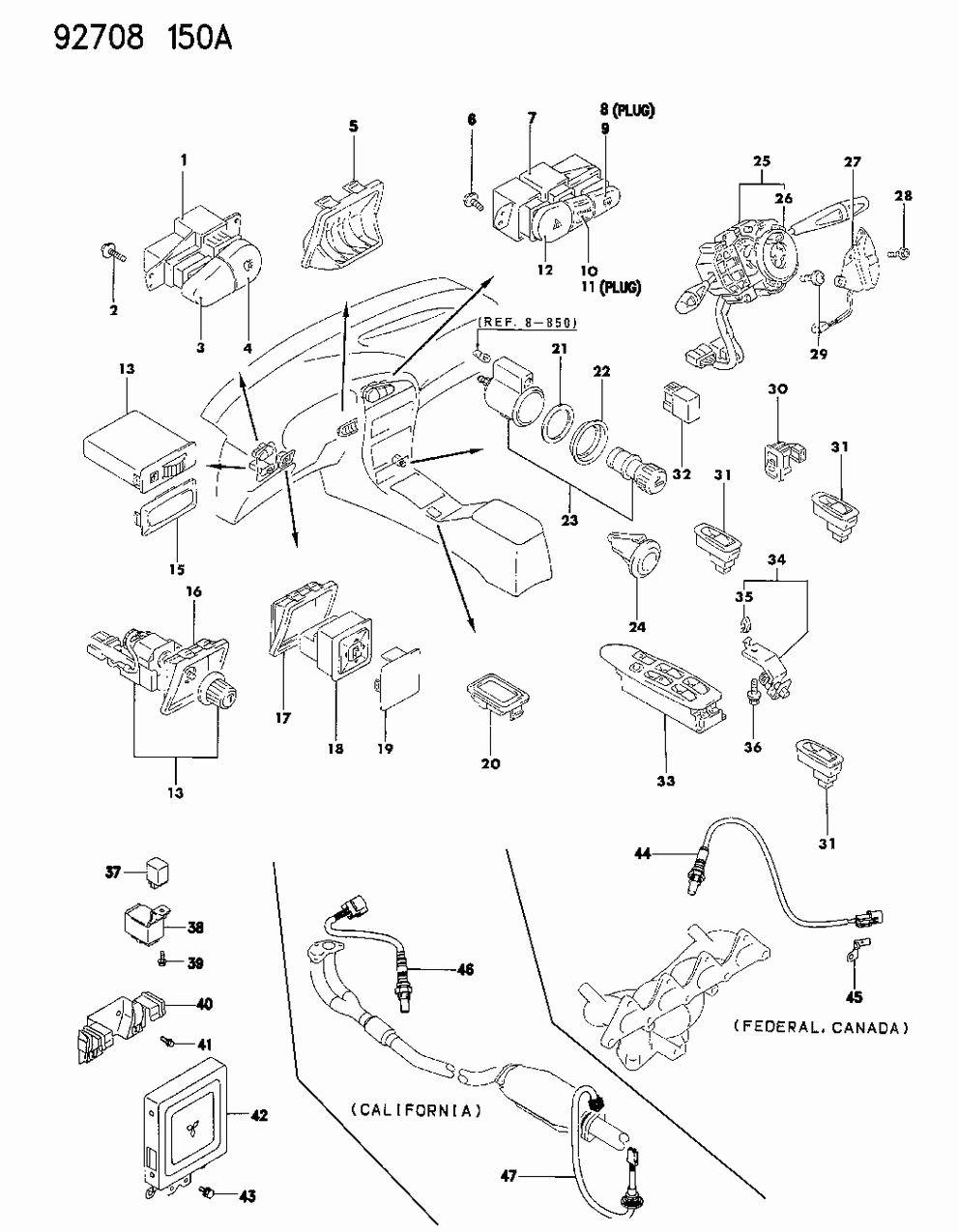 Mopar MB973368 Switch Front Door Power WINDO