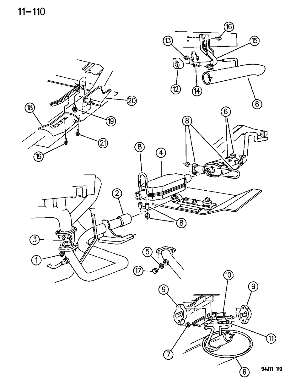 Mopar 52018814 Insulator - Tailpipe Support