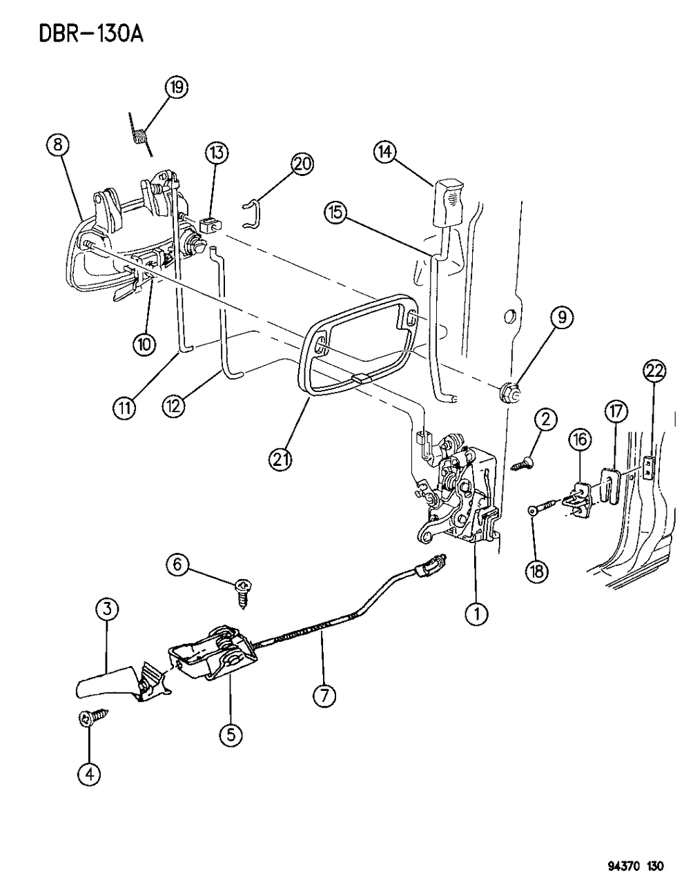 Mopar JS24PD5 Link Door Knob