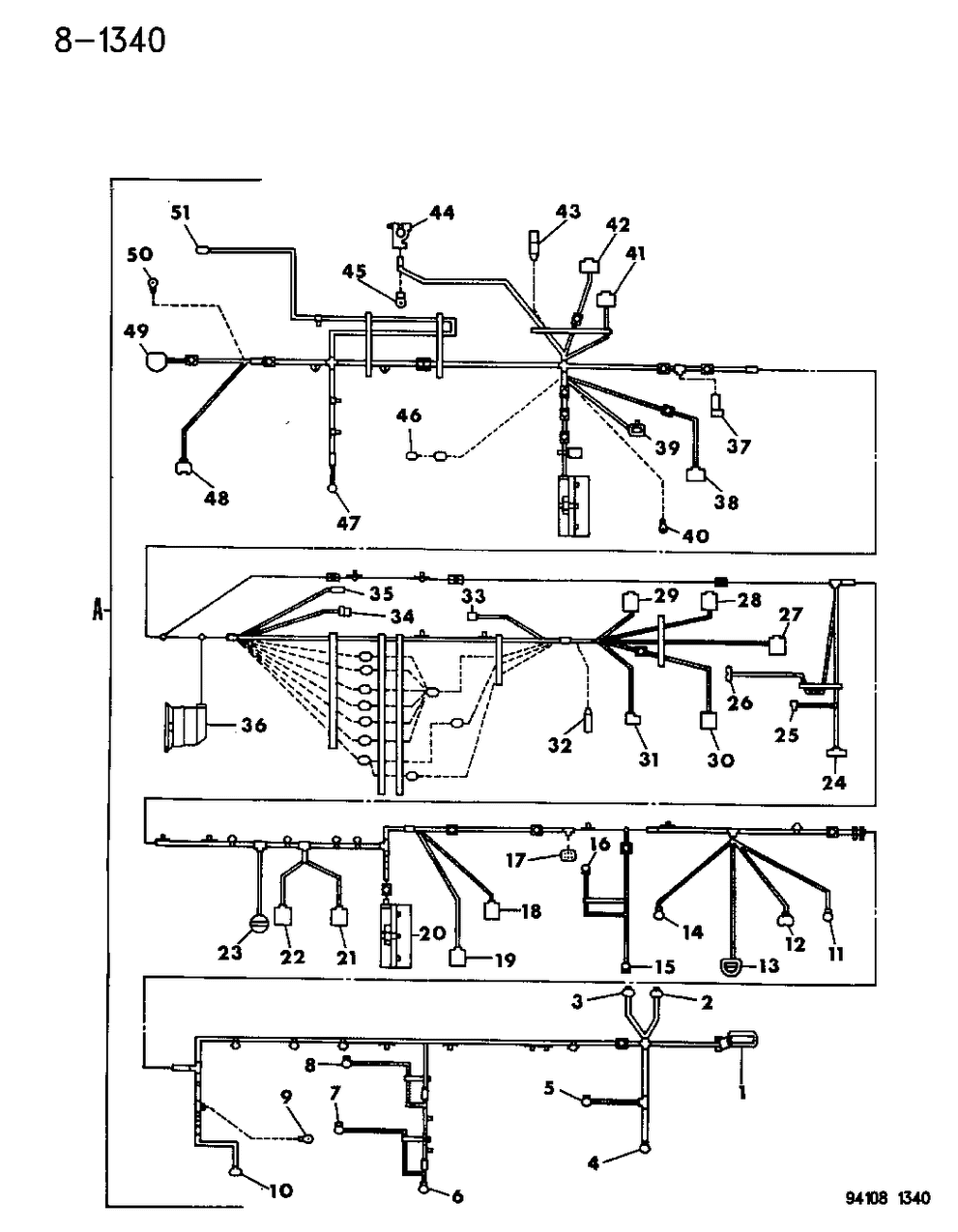 Mopar 4801761 Wiring-Head Lamp & Dash (Diesel)