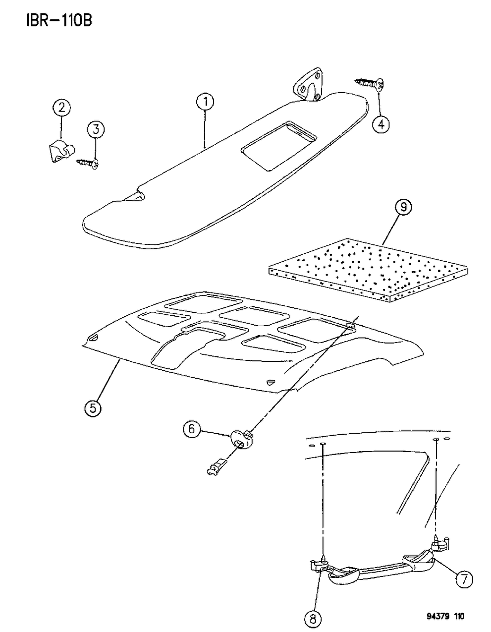 Mopar 5FA49SL2 Headliner