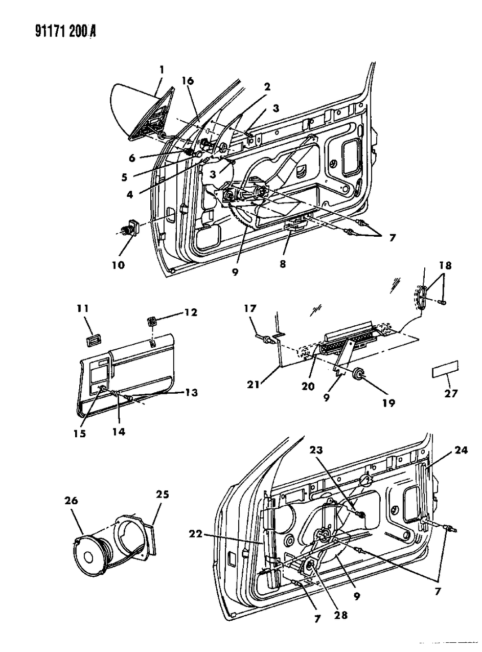 Mopar 4494058 Speaker-Front Door -Right Or Left