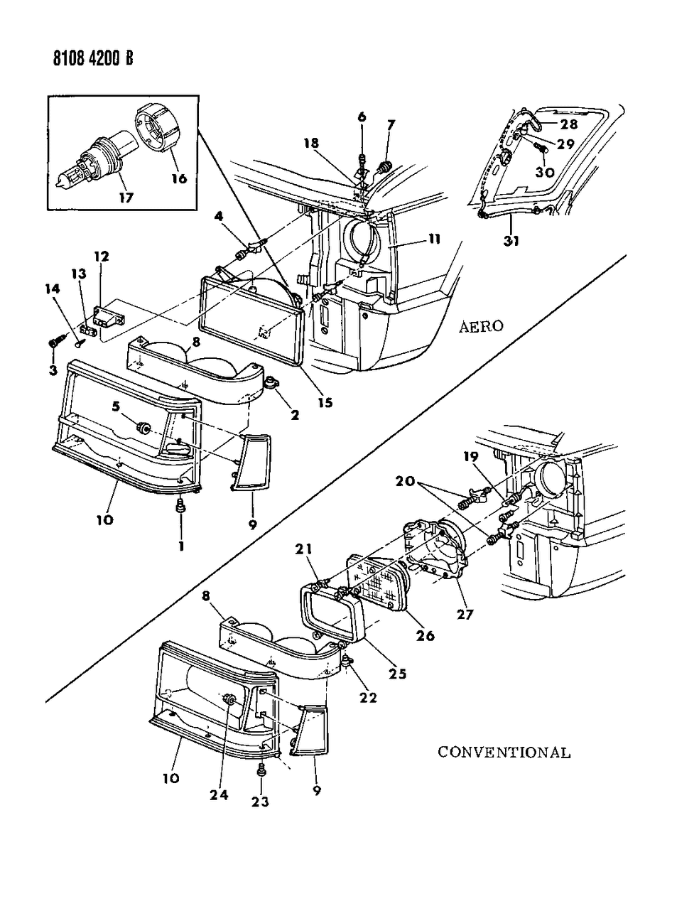 Mopar 4388235 Housing, HeadLamp Adjust (Aero), Right