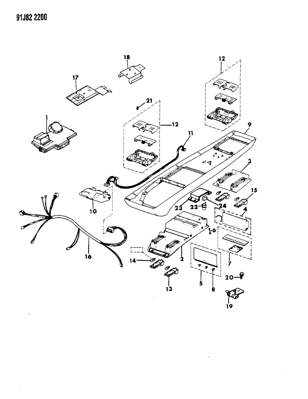 Mopar 4740020 Housing-Overhead Console (My-6)