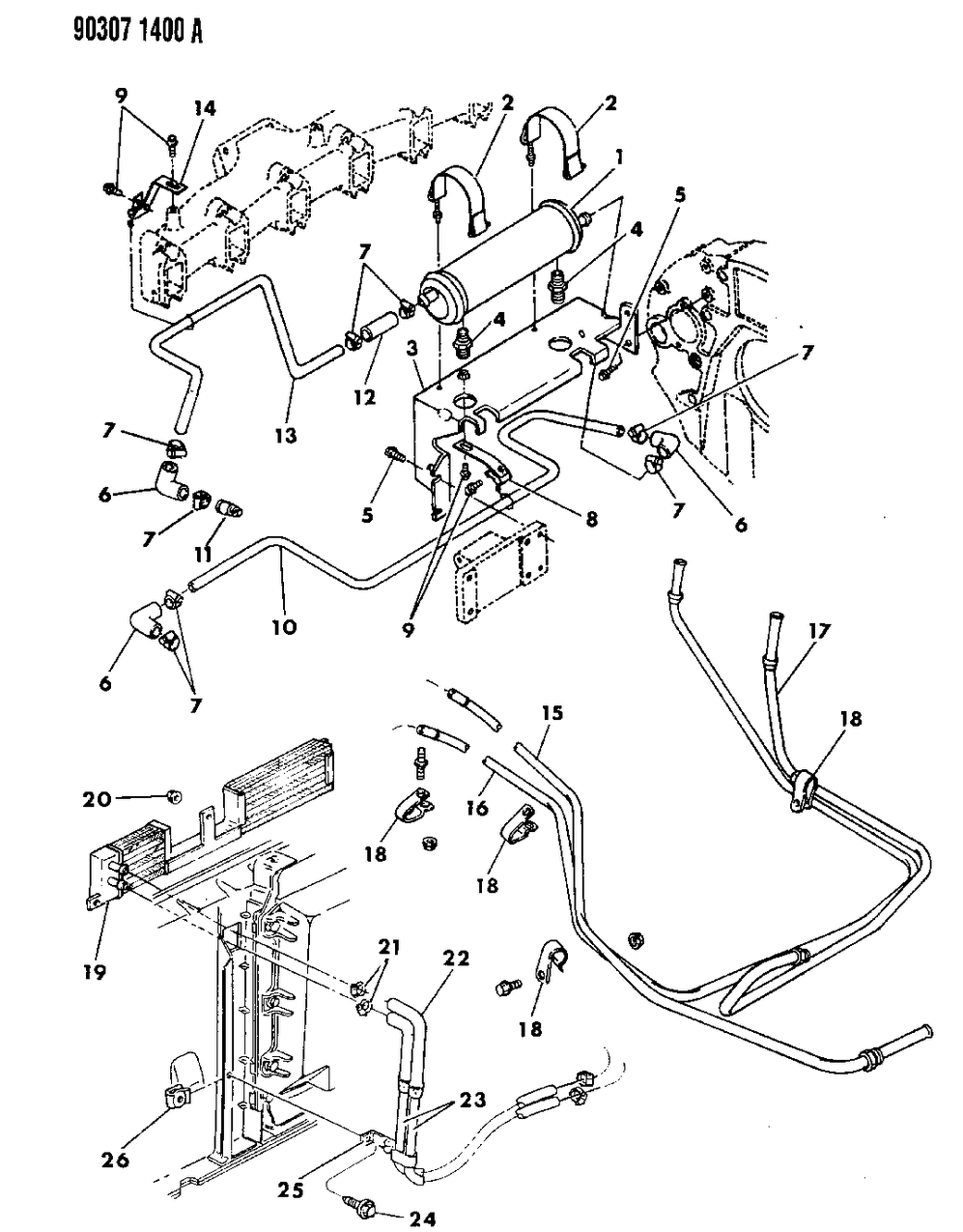 Mopar 4428206 Tube-Trans O/C Return