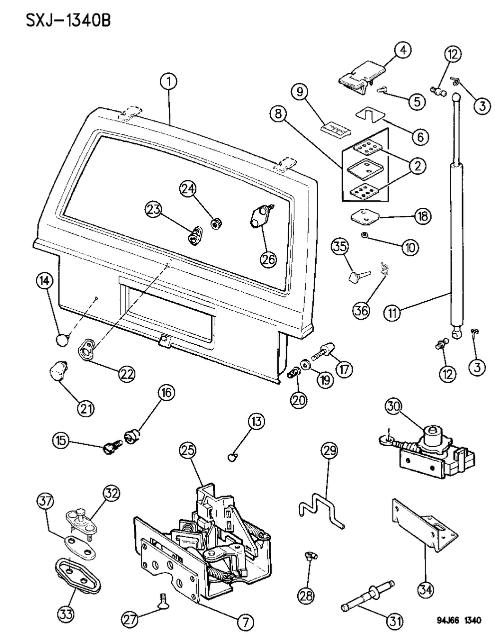 Mopar 55235389 Latch, Lift Door