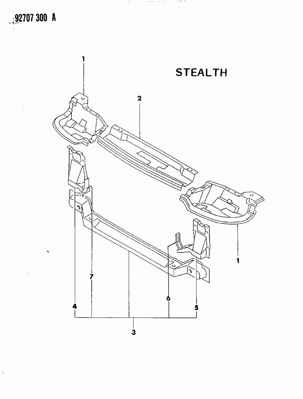 Mopar MB945096 Panel Headlamp support