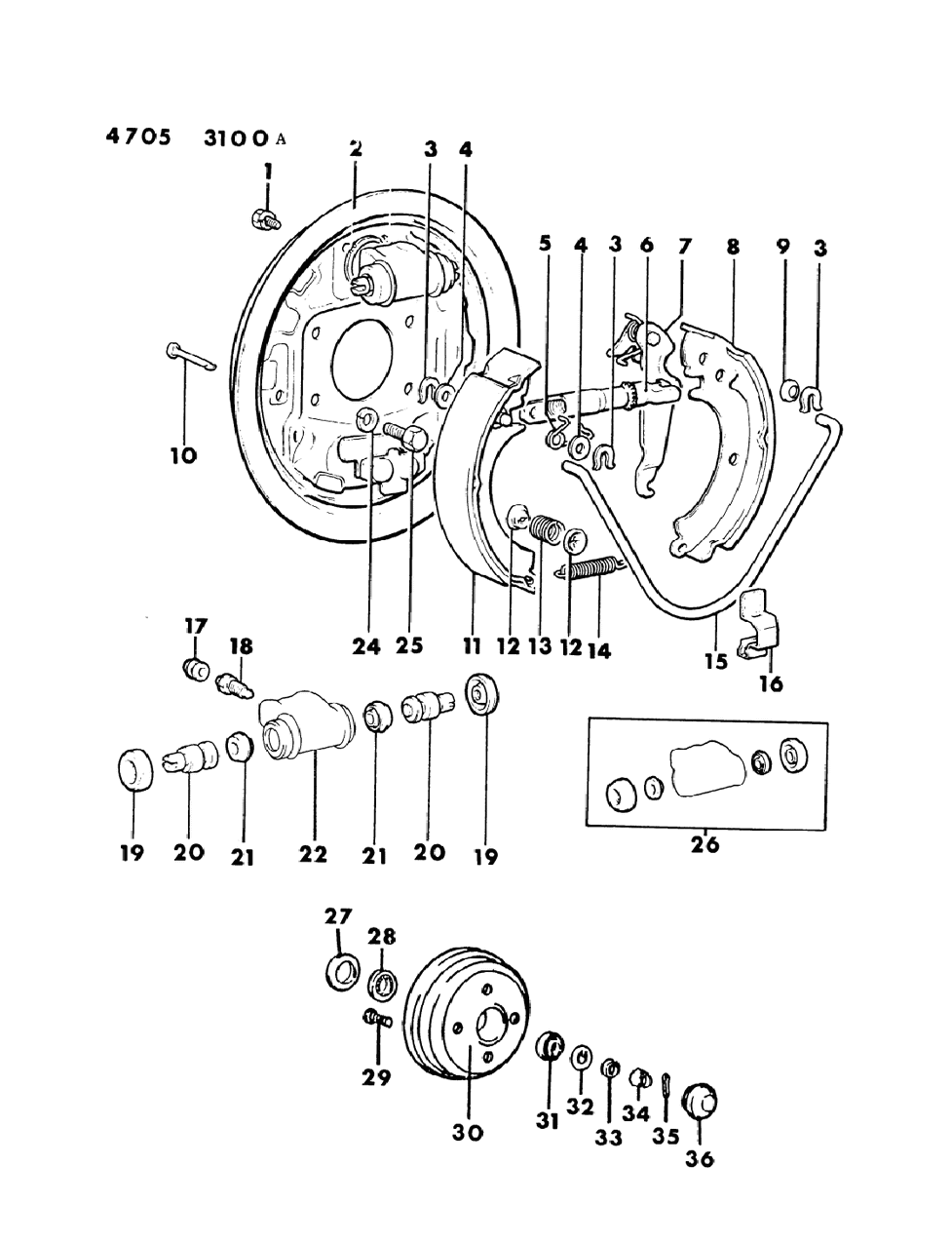 Mopar MT191887 Bolt-Wheel Cylinder Mounting