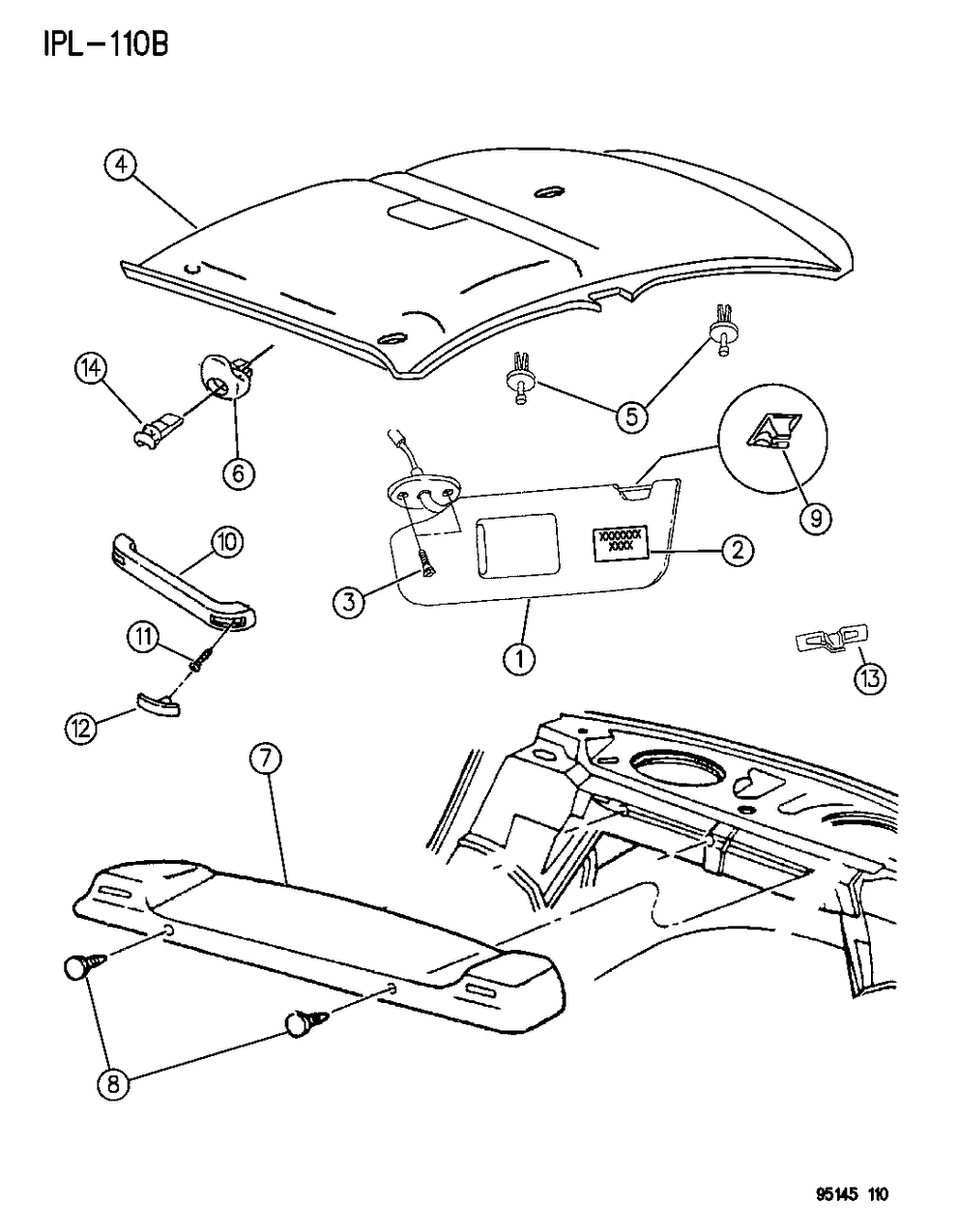 Mopar MH08PW8 Clip-Visor