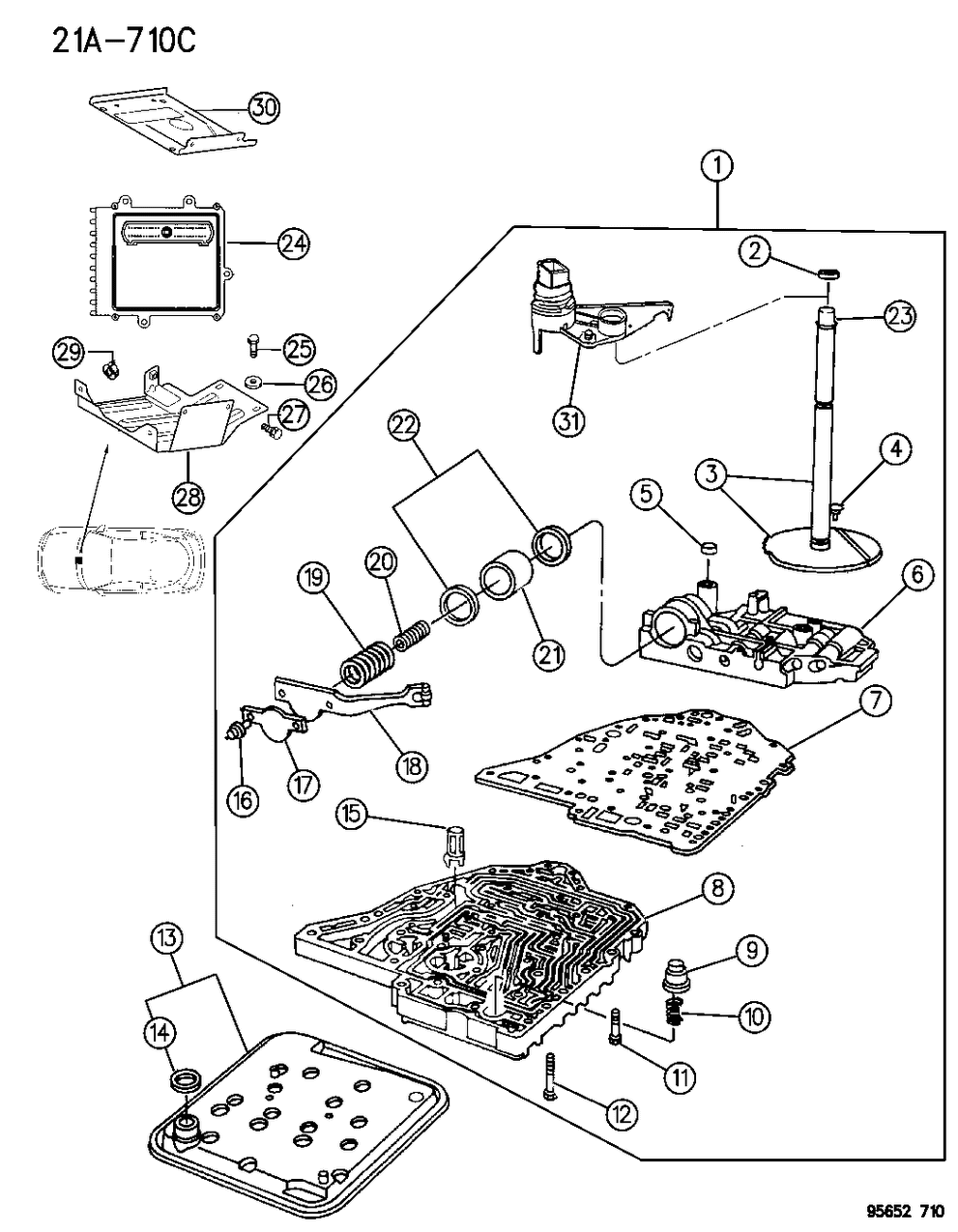 Mopar R4863881 Transfer Plate & Valve Body Assembly