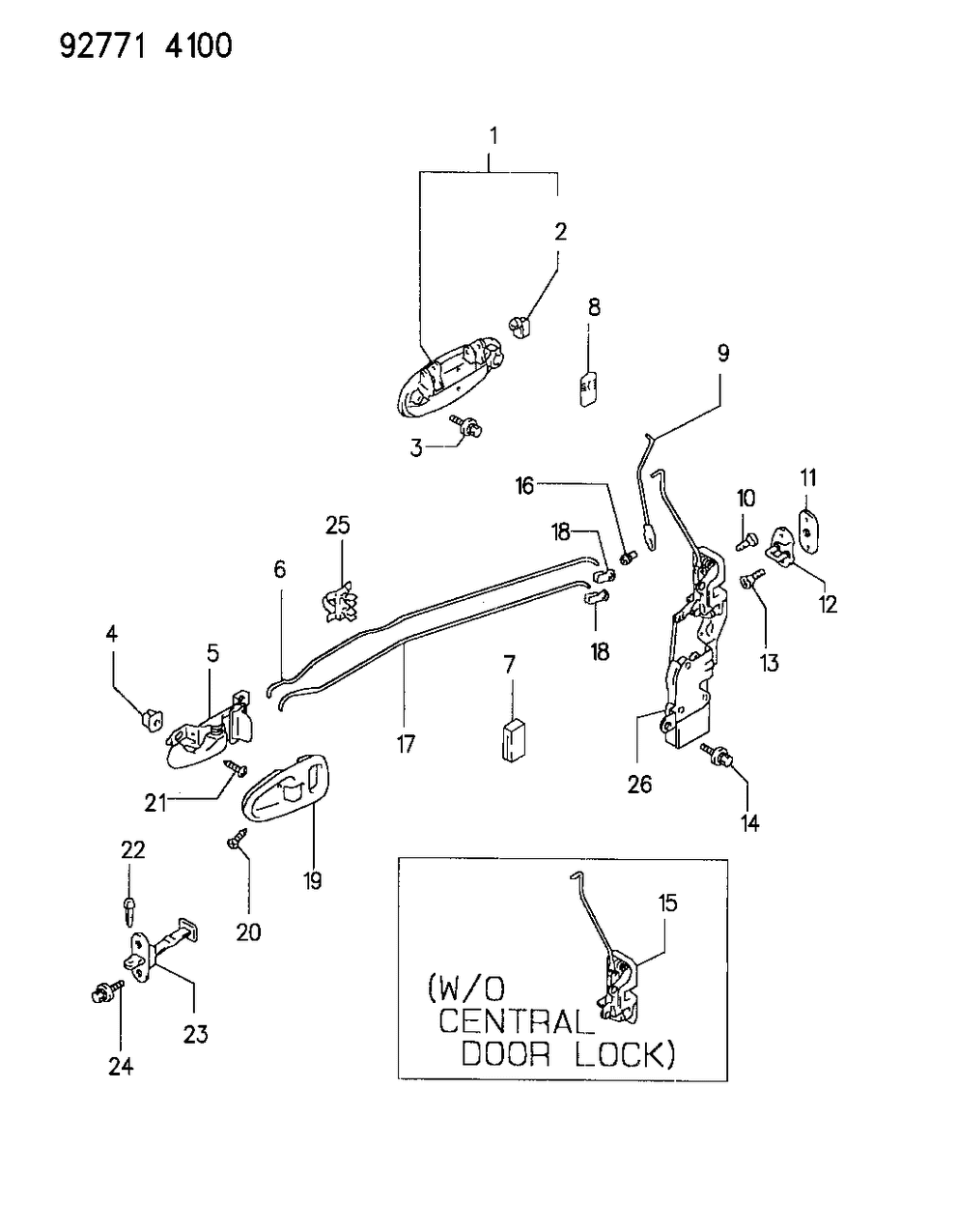 Mopar MS240040 Bolt-Exterior Door Handle MOUNTI